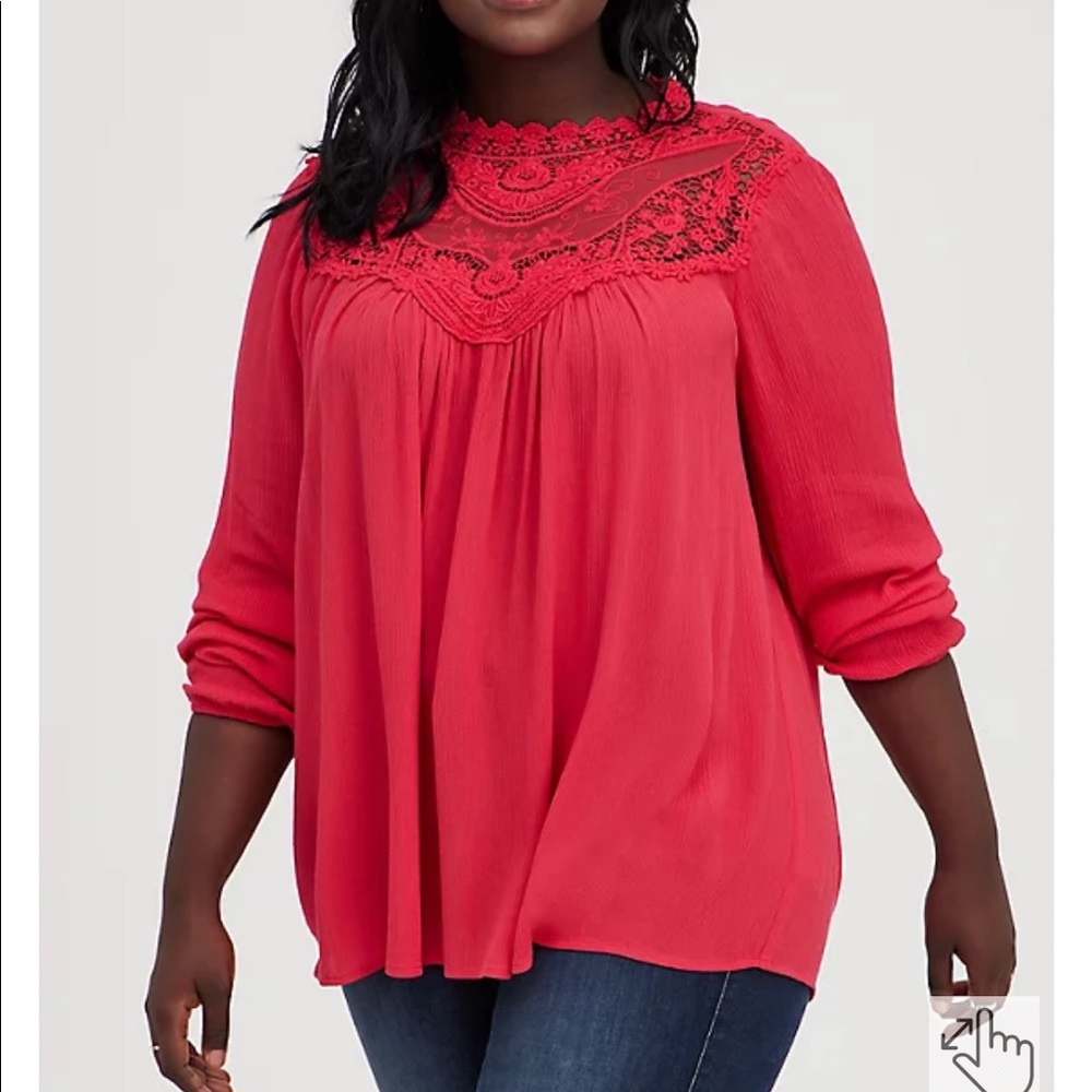 Pink torrid 4X long sleeve top